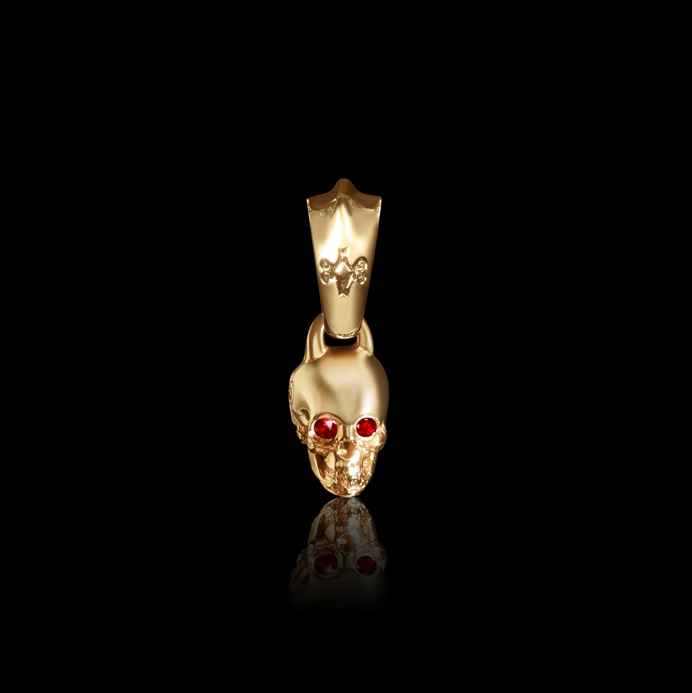 Ruby Skull Pendant