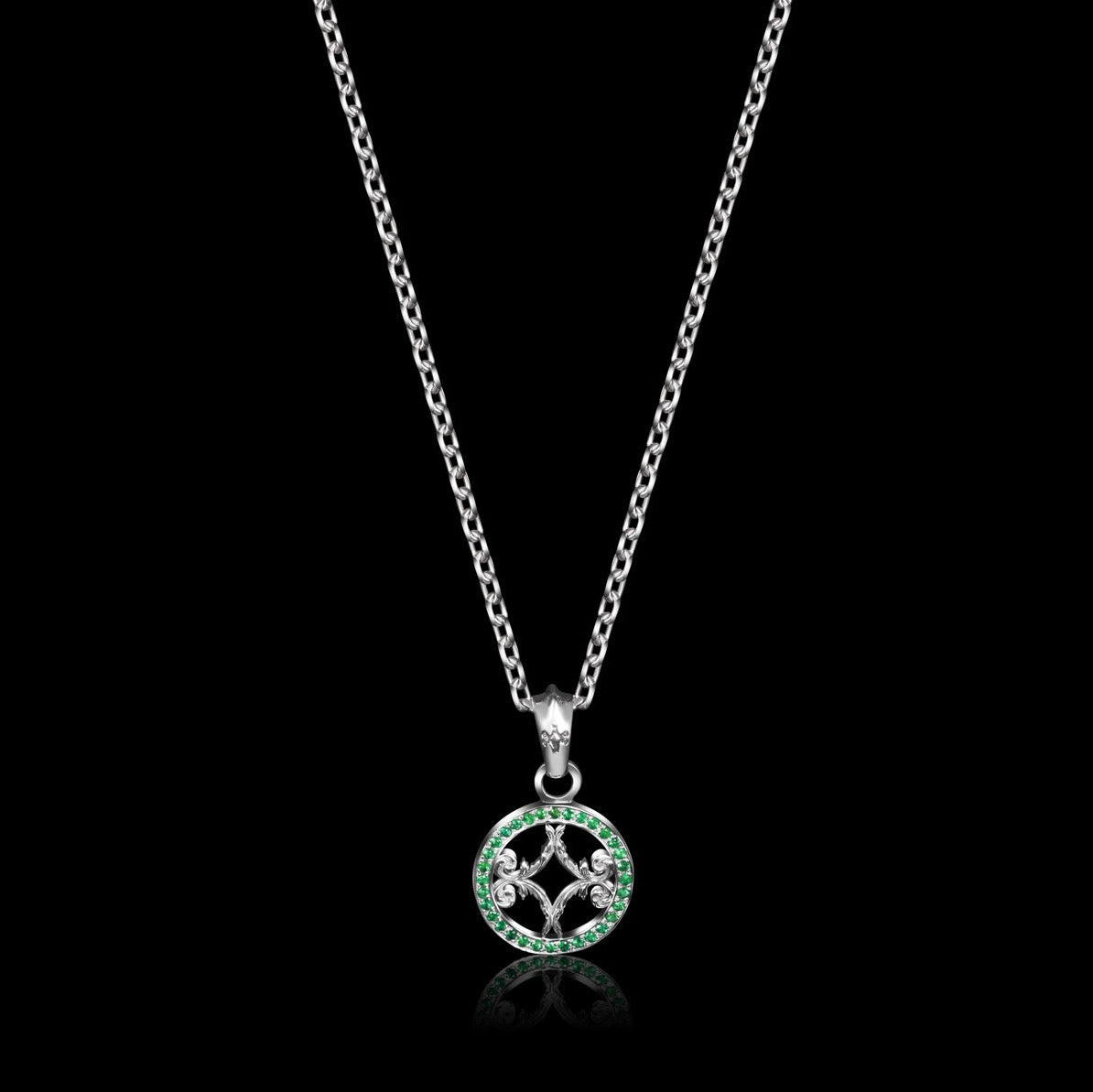 Emerald Motif Pendant