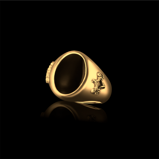 Oval Signet Ring - Black Onyx