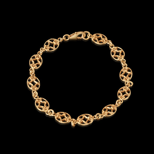 Micro Motif Chain Link Bracelet | 18k Gold