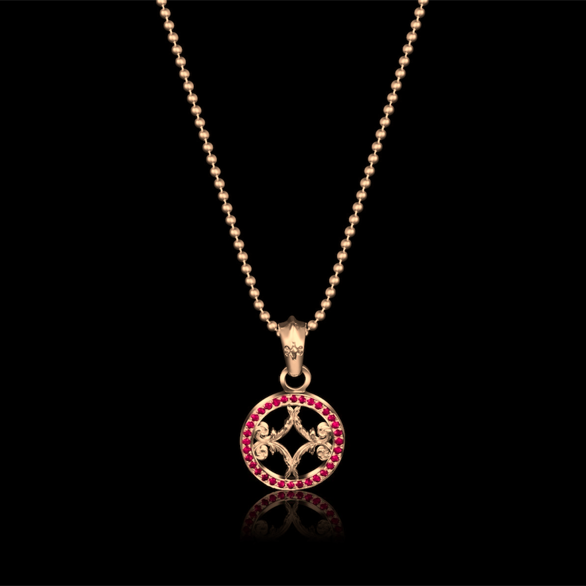 Ruby Motif Pendant