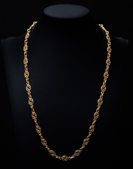 10mm Motif Chain Necklace | 18k Gold