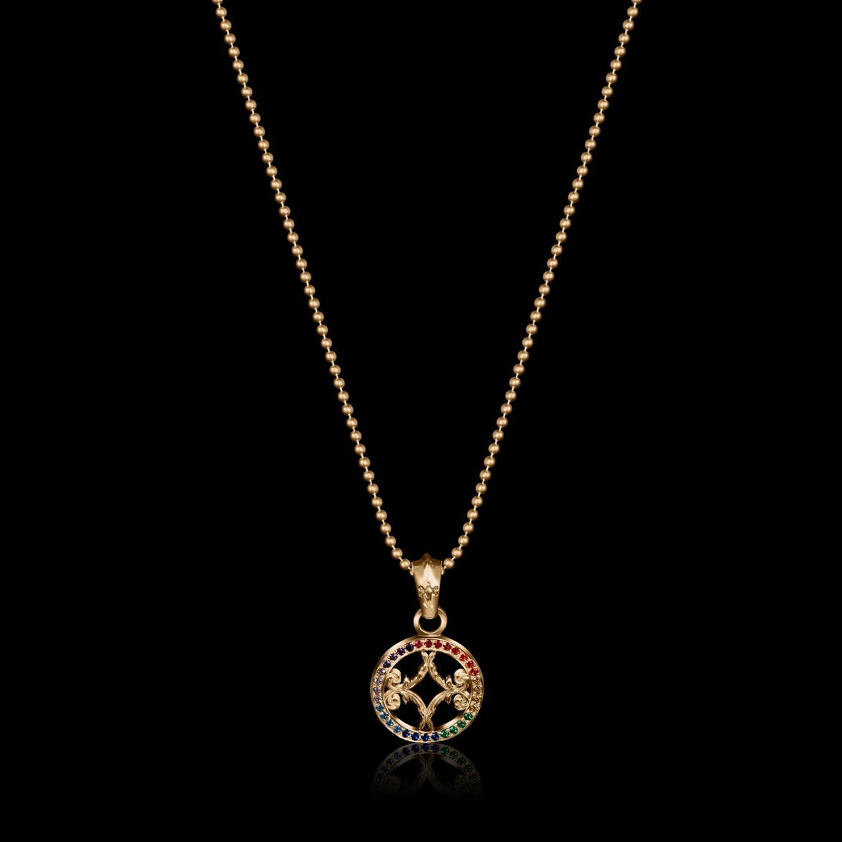 Ombré Sapphire Motif Pendant