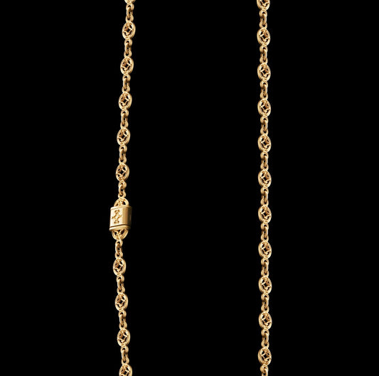 10mm Motif Chain Necklace | 18k Gold