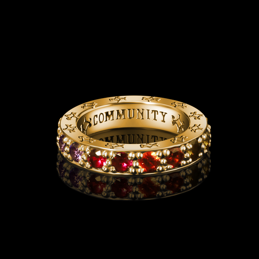 Sapphire Ombré Eternity Band | 18k Gold