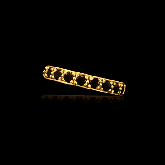 Black Diamond Eternity Band | 18k Gold