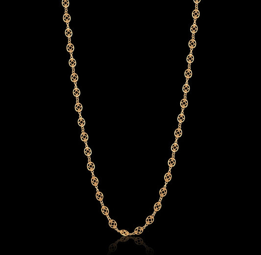 Micro Motif Chain Link Necklace | 18k Gold