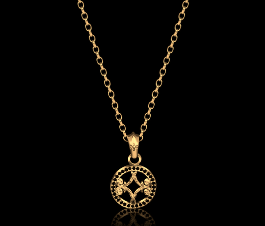 Black Diamond Motif Pendant