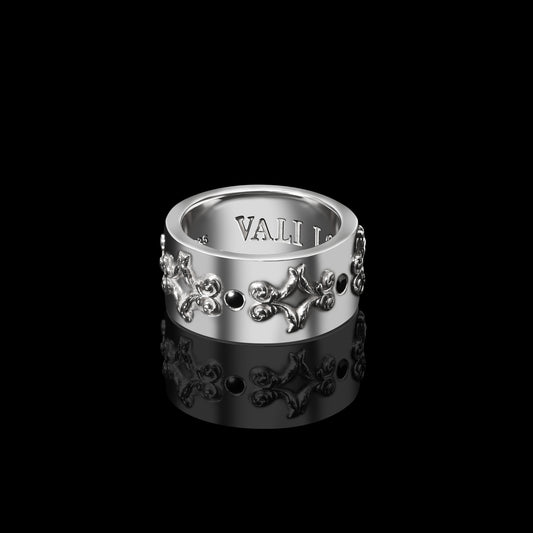 Motif Cigar Band with Diamonds