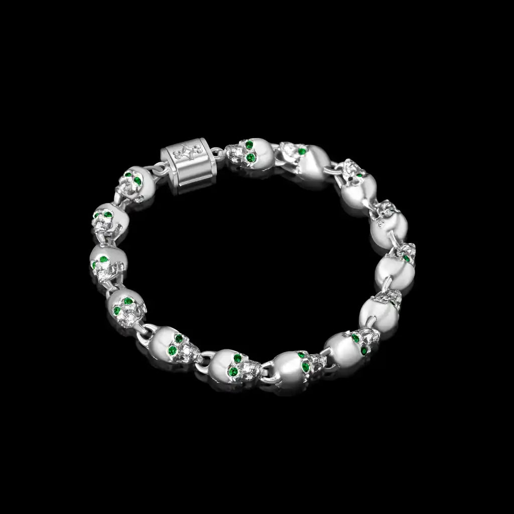 Emerald Skull Bracelet