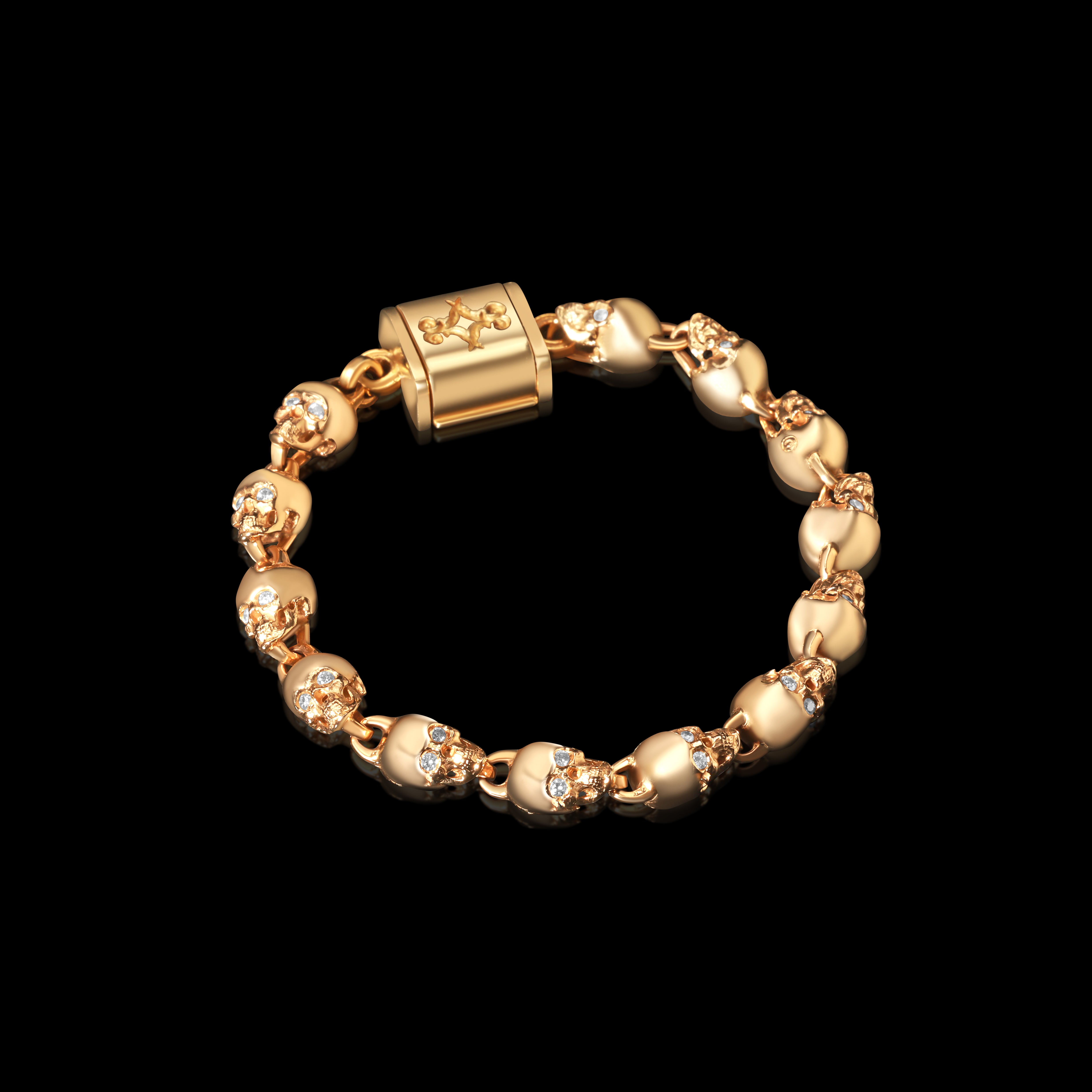 Diamond Skull Bracelet